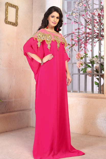 Pink Color Designer Kaftan for Women